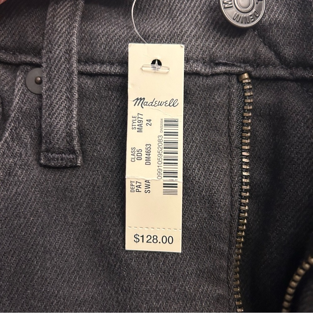 Madewell Black Jeans 10” High-Rise Skinny Size 24 NWT - Picture 4 of 12